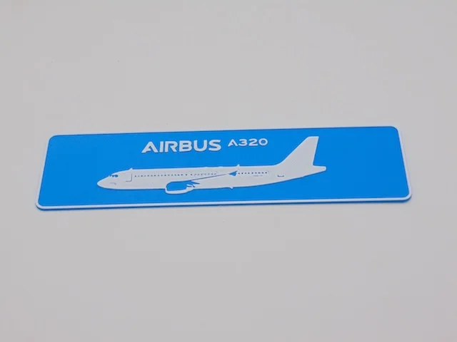 Marcapáginas con la silueta del avión Airbus A320