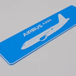 Marcapáginas con la silueta del avión Airbus A320