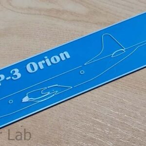 Marcapáginas con la silueta del avión P-3 Orion